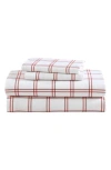 Eddie Bauer Westridge Plaid Flannel Sheet Set In Dark Orange