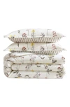 Eddie Bauer Wildflower Cotton Slub Comforter Set In Brown