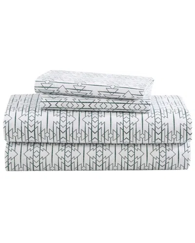Eddie Bauer Wildwood 100% Cotton Flannel Sheet Set In Green