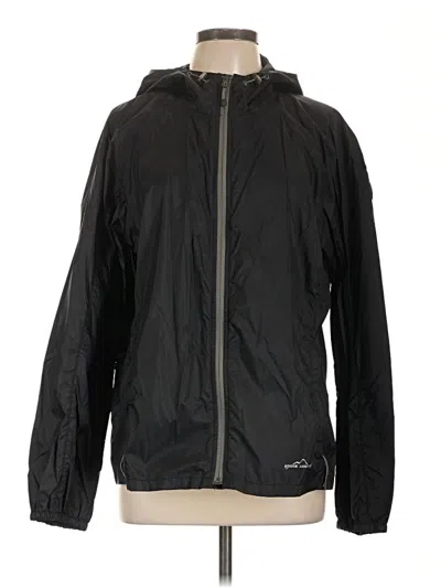 Pre-owned Eddie Bauer Windbreaker Jacket In Black