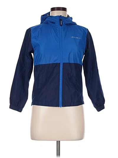 Pre-owned Eddie Bauer Windbreaker Jacket In Blue