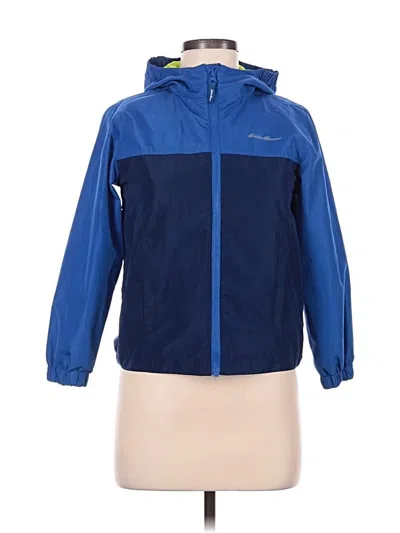 Pre-owned Eddie Bauer Windbreaker Jacket In Blue