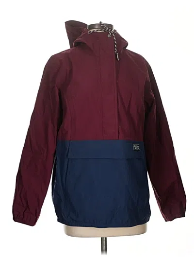 Pre-owned Eddie Bauer Windbreaker Jacket In Burgundy