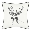 Eddie Bauer Winter Morning Stag Square Throw Pillow In Black