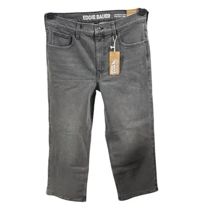 Eddie Bauer Women's Authentic Voyager High Rise Crop Jeans In Washed Black In Gray