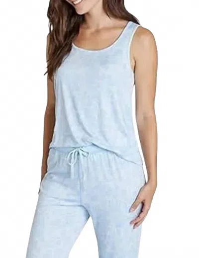 Eddie Bauer Women's Tank Top And Short Set In Blue Woodland In White