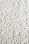 Eddie Bauer Woodblock Floral Fleece Throw In White