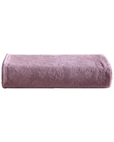 EDDIE BAUER EDDIE BAUER WOODBLOCK FLORAL ULTRA SOFT PLUSH FLEECE REVERSIBLE THROW BLANKET