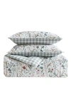 Eddie Bauer Woodland Forest Reversible Comforter Set In White/grey/rose Pink