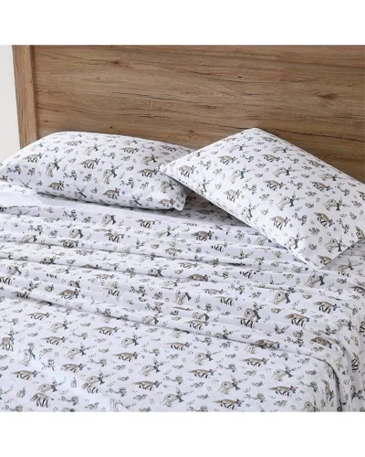 Eddie Bauer Woodland Friends Cotton Flannel Sheet Set In Multi