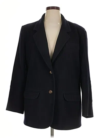 Pre-owned Eddie Bauer Wool Blazer Jacket In Blue