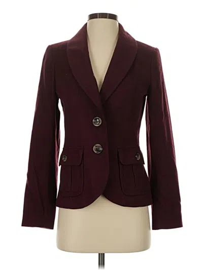 Pre-owned Eddie Bauer Wool Blazer Jacket In Burgundy