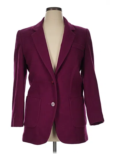 Pre-owned Eddie Bauer Wool Blazer Jacket In Burgundy