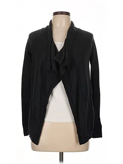 Pre-owned Eddie Bauer Wool Cardigan Sweater In Black