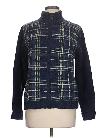 Pre-owned Eddie Bauer Wool Cardigan Sweater In Blue