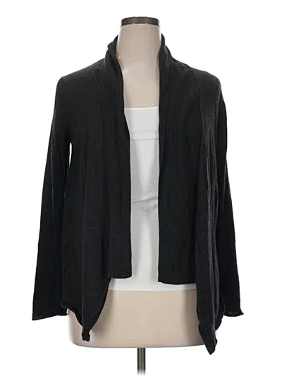 Pre-owned Eddie Bauer Wool Cardigan Sweater In Gray