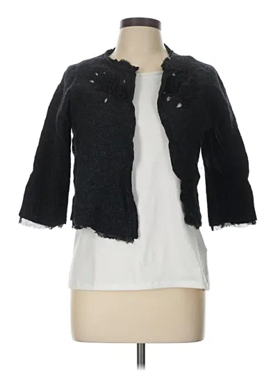 Pre-owned Eddie Bauer Wool Cardigan Sweater In Gray