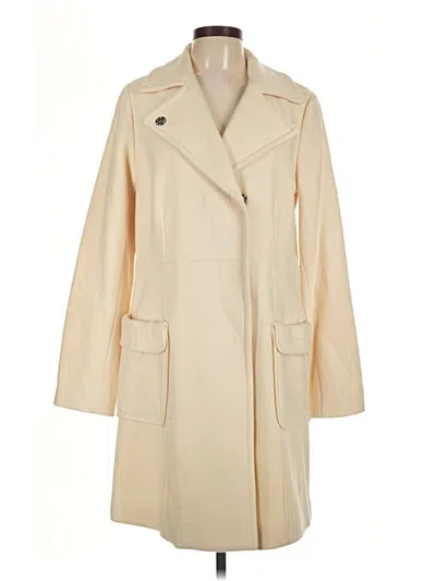 Pre-owned Eddie Bauer Wool Coat In Ivory