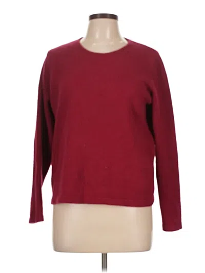 Pre-owned Eddie Bauer Wool Pullover Sweater In Burgundy