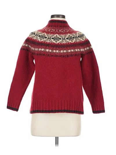 Pre-owned Eddie Bauer Wool Pullover Sweater In Red