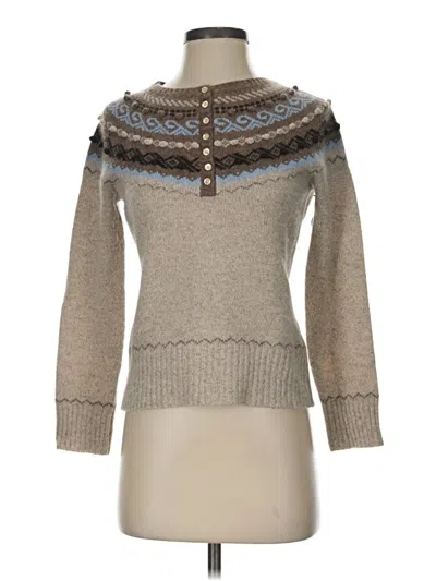 Pre-owned Eddie Bauer Wool Pullover Sweater In Tan