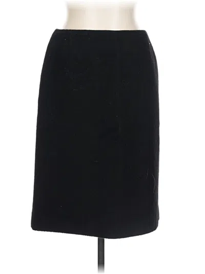 Pre-owned Eddie Bauer Wool Skirt In Black