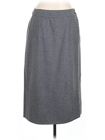 Pre-owned Eddie Bauer Wool Skirt In Gray
