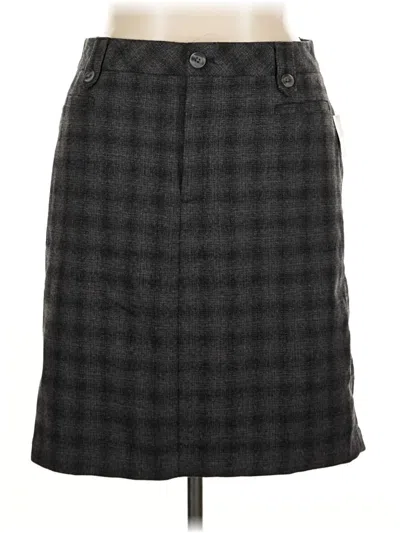 Pre-owned Eddie Bauer Wool Skirt In Gray
