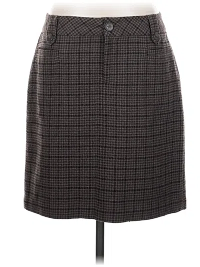 Pre-owned Eddie Bauer Wool Skirt In Gray