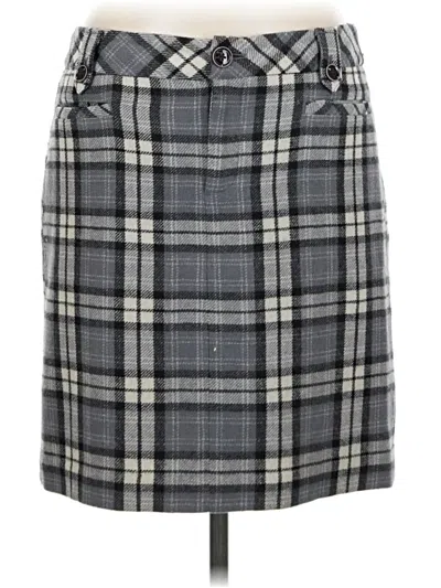 Pre-owned Eddie Bauer Wool Skirt In Gray