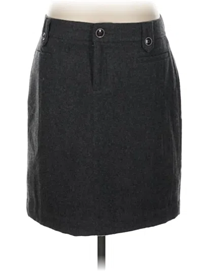 Pre-owned Eddie Bauer Wool Skirt In Gray