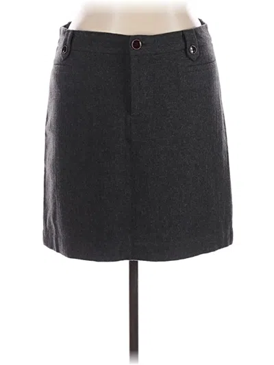 Pre-owned Eddie Bauer Wool Skirt In Gray