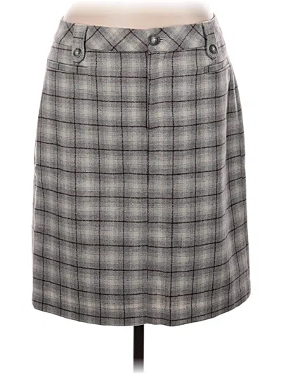 Pre-owned Eddie Bauer Wool Skirt In Gray