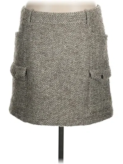 Pre-owned Eddie Bauer Wool Skirt In Gray