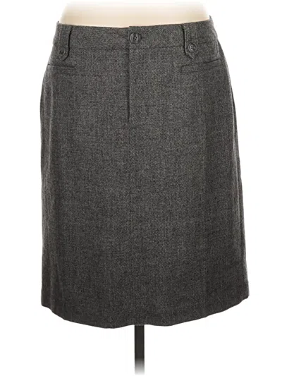Pre-owned Eddie Bauer Wool Skirt In Gray