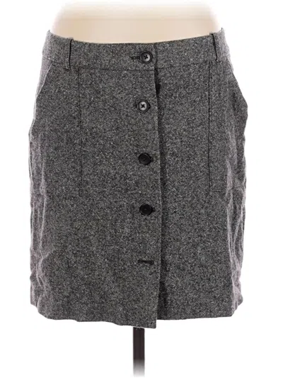 Pre-owned Eddie Bauer Wool Skirt In Gray