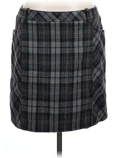 Pre-owned Eddie Bauer Wool Skirt In Gray