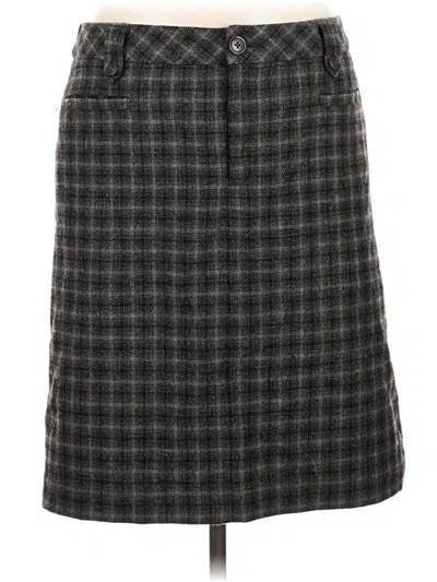 Pre-owned Eddie Bauer Wool Skirt In Gray