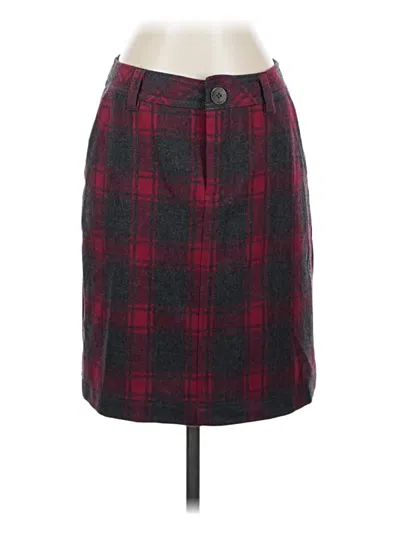 Pre-owned Eddie Bauer Wool Skirt In Red