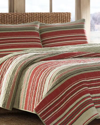 EDDIE BAUER EDDIE BAUER YAKIMA VALLEY STRIPE REVERSIBLE QUILT SET