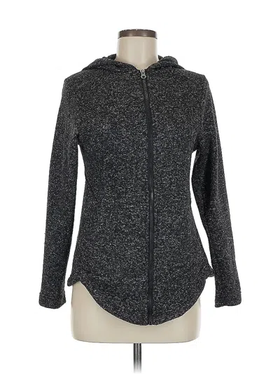 Pre-owned Eddie Bauer Zip Up Hoodie In Black