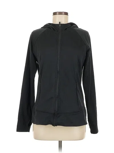 Pre-owned Eddie Bauer Zip Up Hoodie In Black
