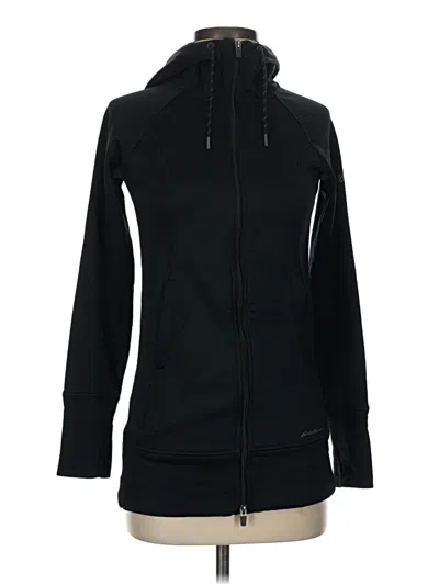 Pre-owned Eddie Bauer Zip Up Hoodie In Black