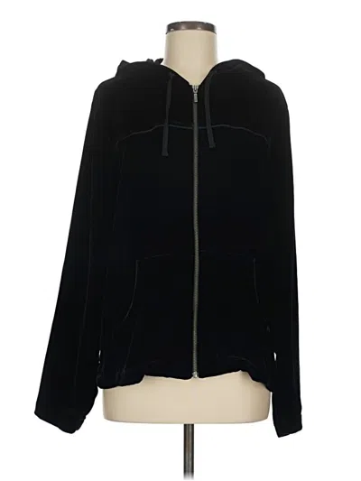 Pre-owned Eddie Bauer Zip Up Hoodie In Black