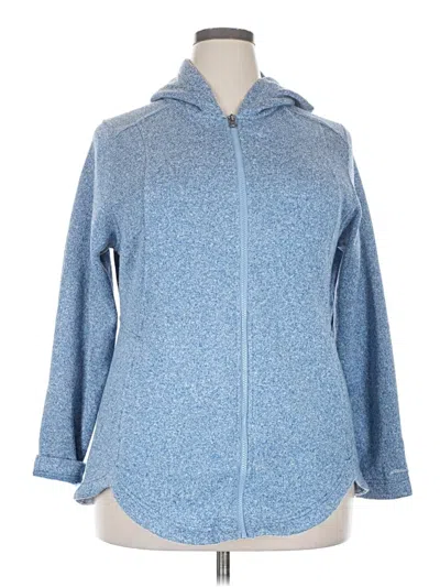 Pre-owned Eddie Bauer Zip Up Hoodie In Blue