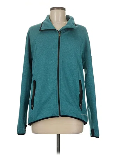 Pre-owned Eddie Bauer Zip Up Hoodie In Blue
