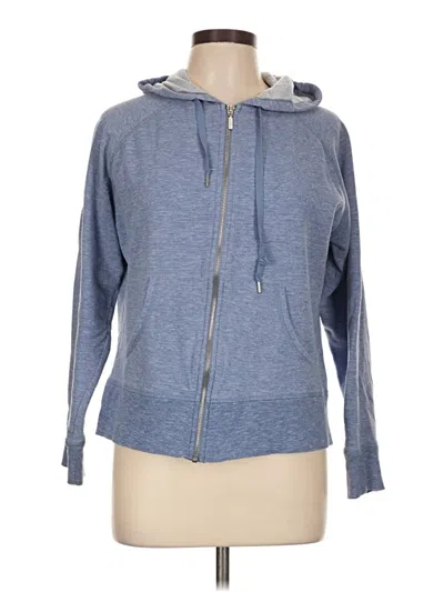 Pre-owned Eddie Bauer Zip Up Hoodie In Blue