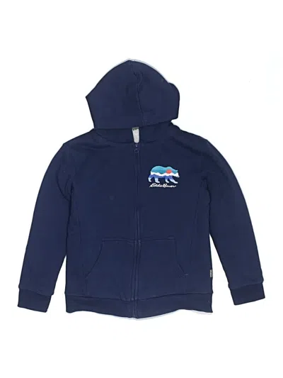 Pre-owned Eddie Bauer Kids' Zip Up Hoodie In Blue