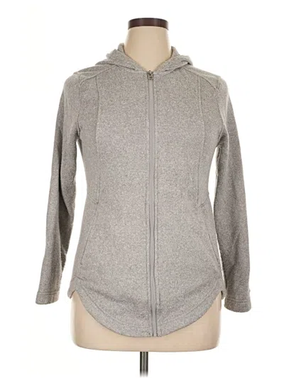 Pre-owned Eddie Bauer Zip Up Hoodie In Gray