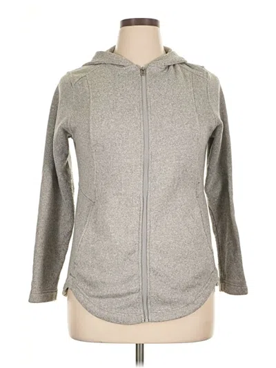 Pre-owned Eddie Bauer Zip Up Hoodie In Gray